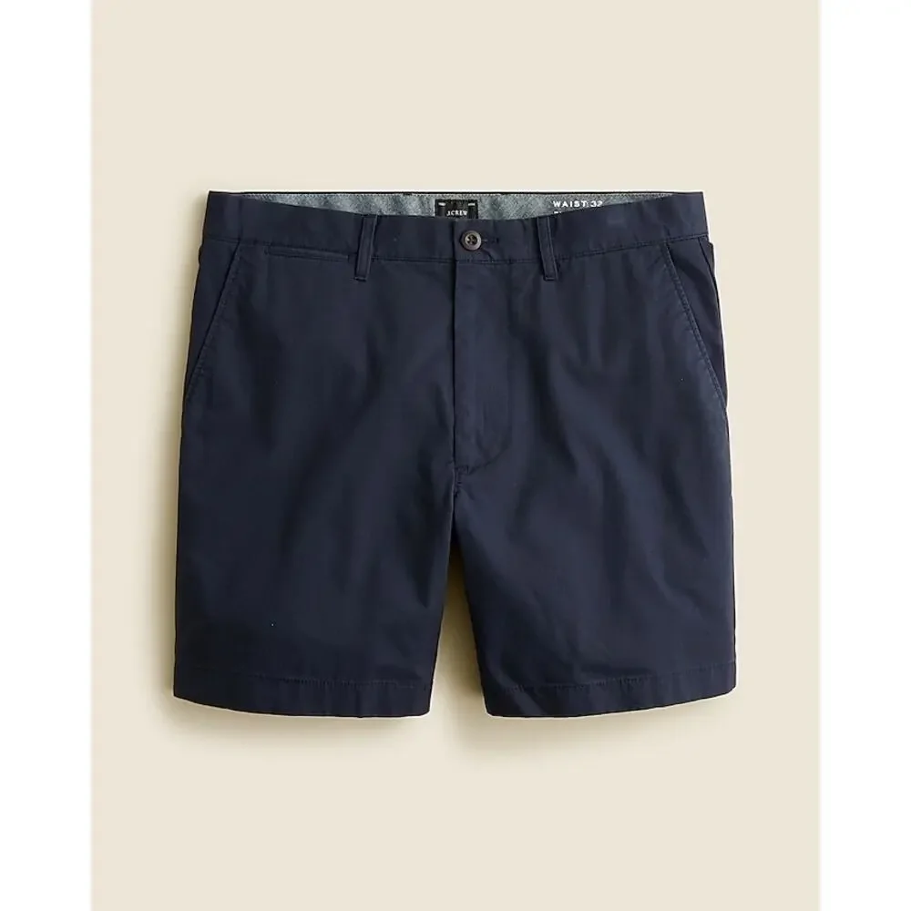 J.Crew 7” Stretch Chino Shorts Men’s 30 Blue Cotton NWOT